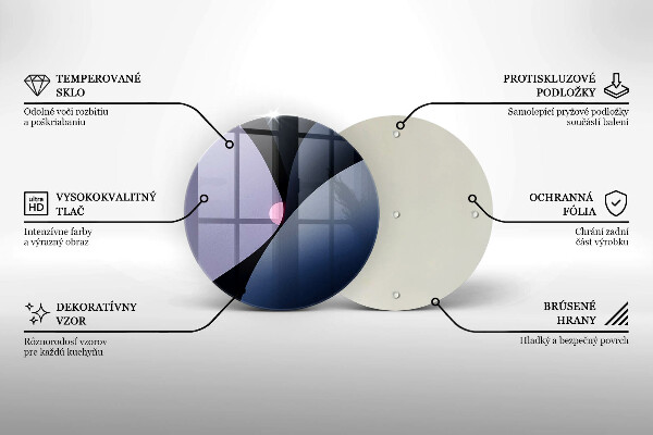 Skärbräda glas unik Abstrakta former