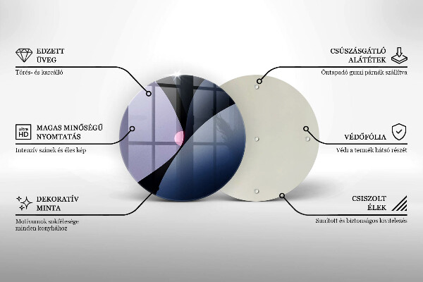 Skärbräda glas unik Abstrakta former