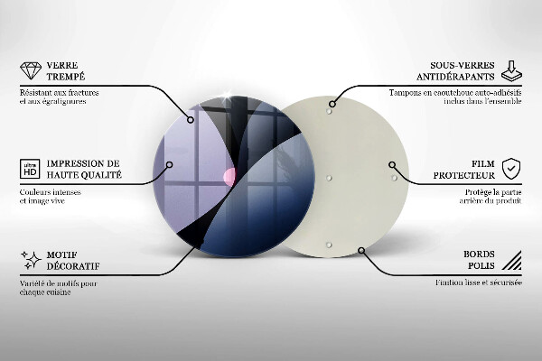 Skärbräda glas unik Abstrakta former