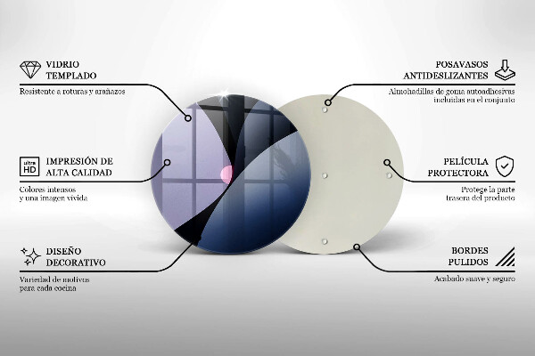 Skärbräda glas unik Abstrakta former