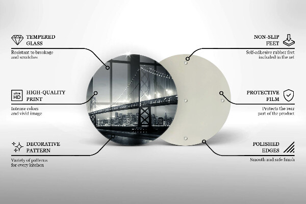 Skärbräda glas unik Benjamin Franklin Bridge