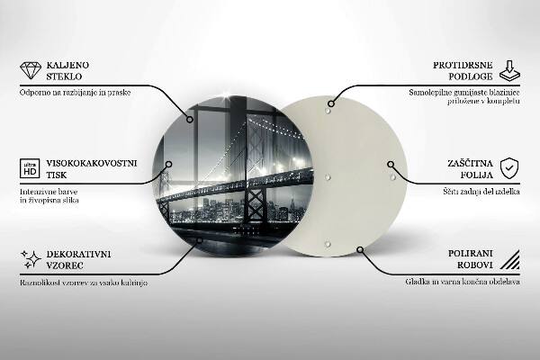 Skärbräda glas unik Benjamin Franklin Bridge