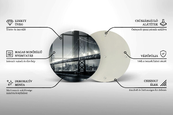 Skärbräda glas unik Benjamin Franklin Bridge