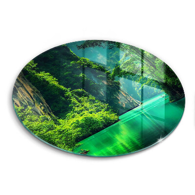 Skärbräda glas unik Lagun landskap