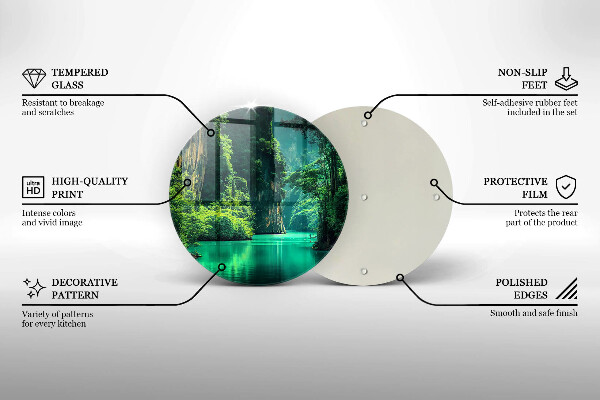 Skärbräda glas unik Lagun landskap