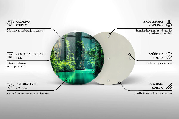 Skärbräda glas unik Lagun landskap