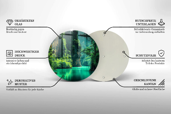 Skärbräda glas unik Lagun landskap