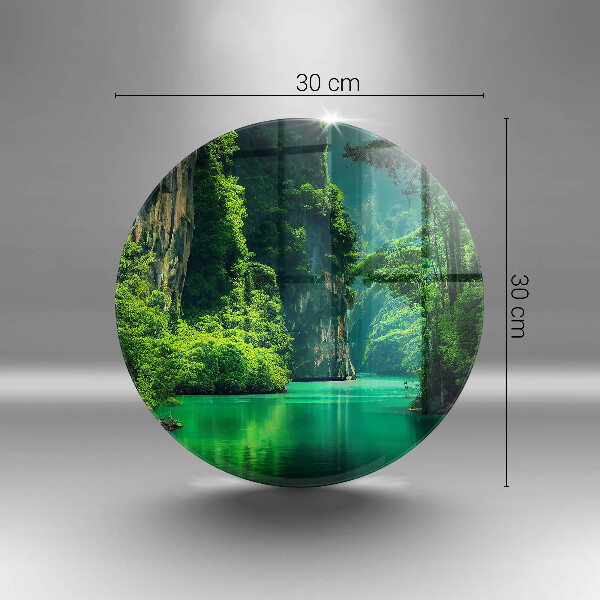 Skärbräda glas unik Lagun landskap