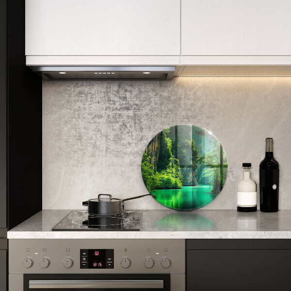 Skärbräda glas unik Lagun landskap