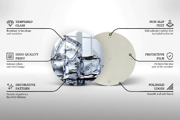 Skärbräda glas unik Isbitar