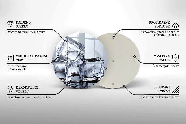 Skärbräda glas unik Isbitar