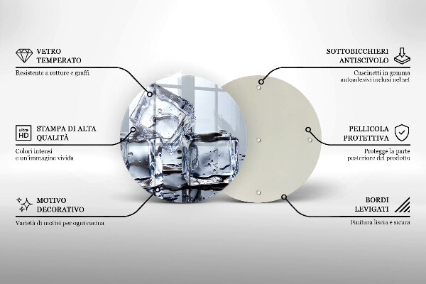 Skärbräda glas unik Isbitar