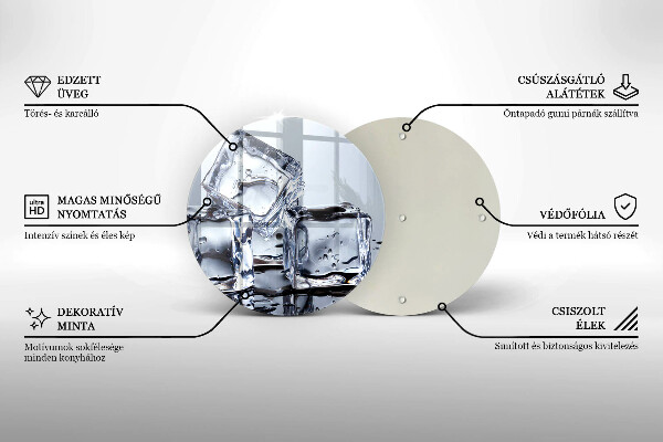 Skärbräda glas unik Isbitar