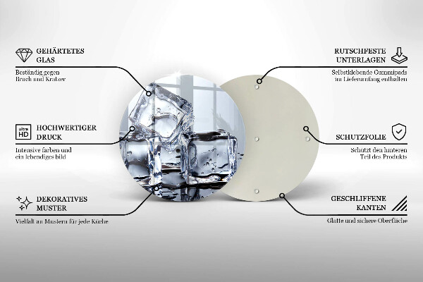 Skärbräda glas unik Isbitar