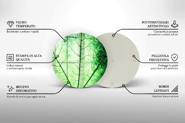 Skärbräda glas unik Dekorativt ådroblad