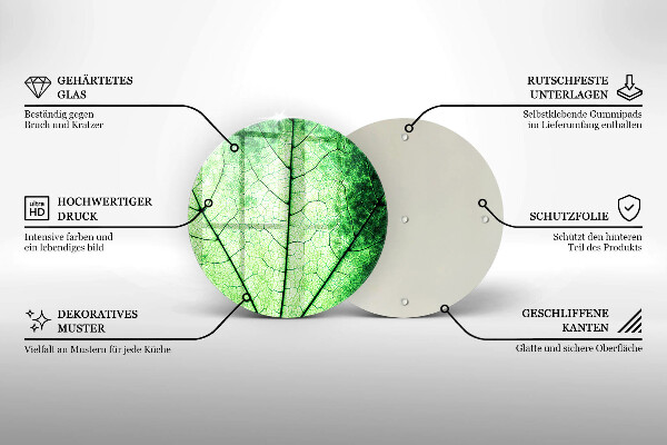 Skärbräda glas unik Dekorativt ådroblad