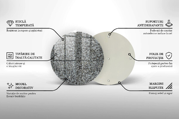 Skärbräda glas unik Sten textur