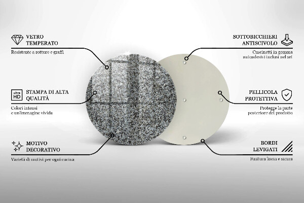 Skärbräda glas unik Sten textur