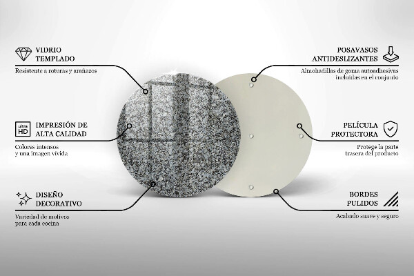 Skärbräda glas unik Sten textur