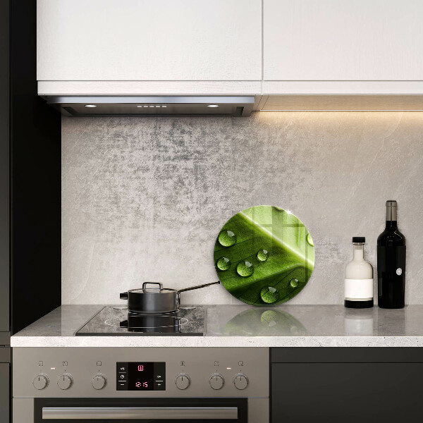 Skärbräda glas unik Natur dagg och löv