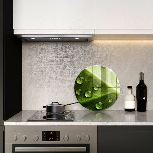 Skärbräda glas unik Natur dagg och löv