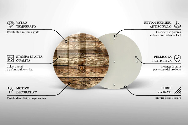 Skärbräda glas unik Trä planka textur