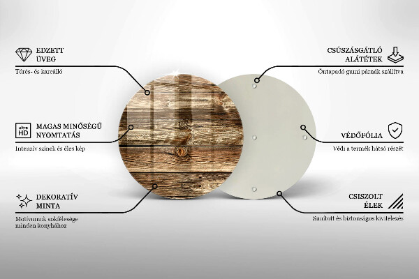 Skärbräda glas unik Trä planka textur