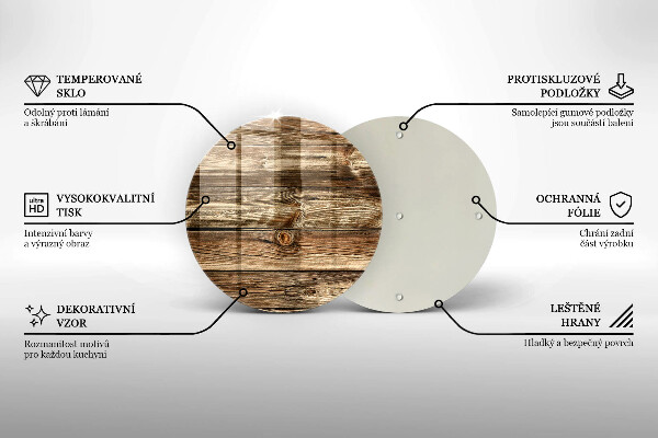 Skärbräda glas unik Trä planka textur