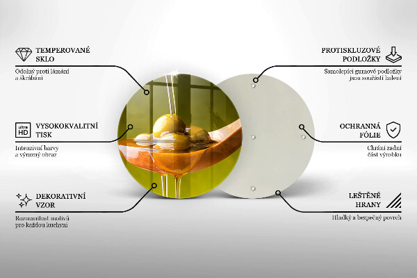 Skärbräda glas unik Olivolja och oliver