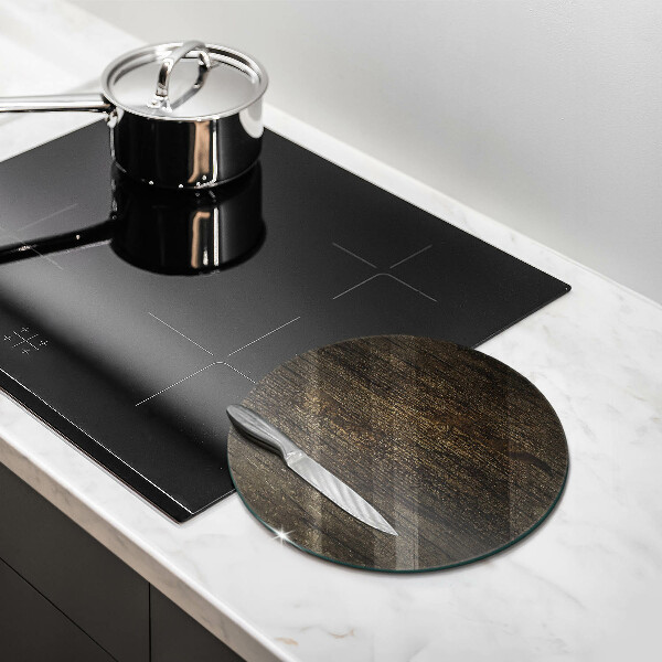 Skärbräda glas unik Trä bark textur