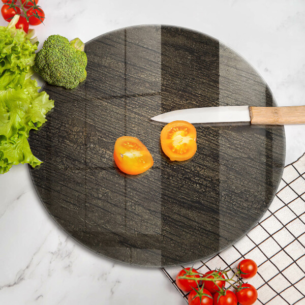 Skärbräda glas unik Trä bark textur