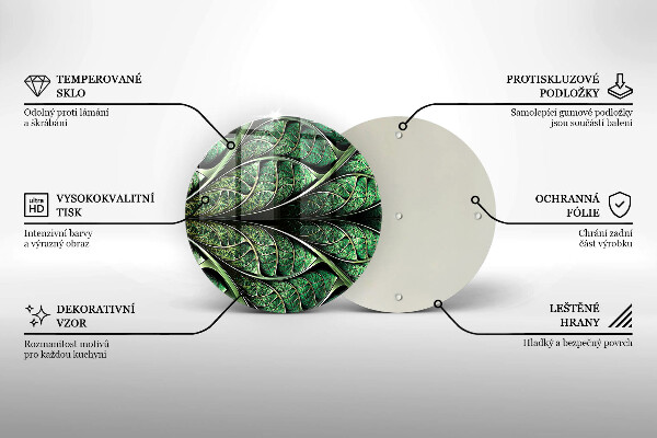 Skärbräda glas unik Bladvenstruktur