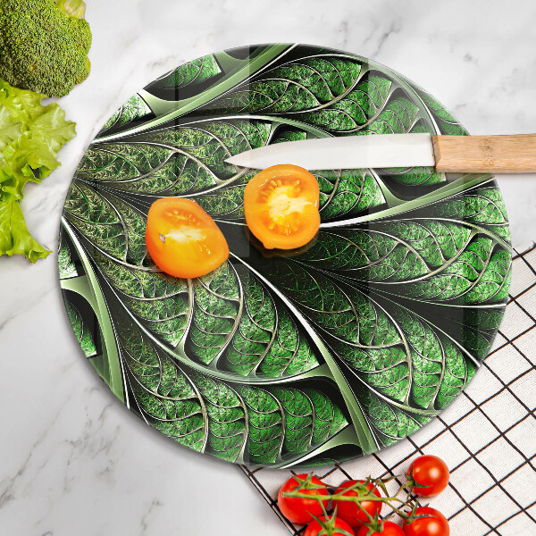 Skärbräda glas unik Bladvenstruktur