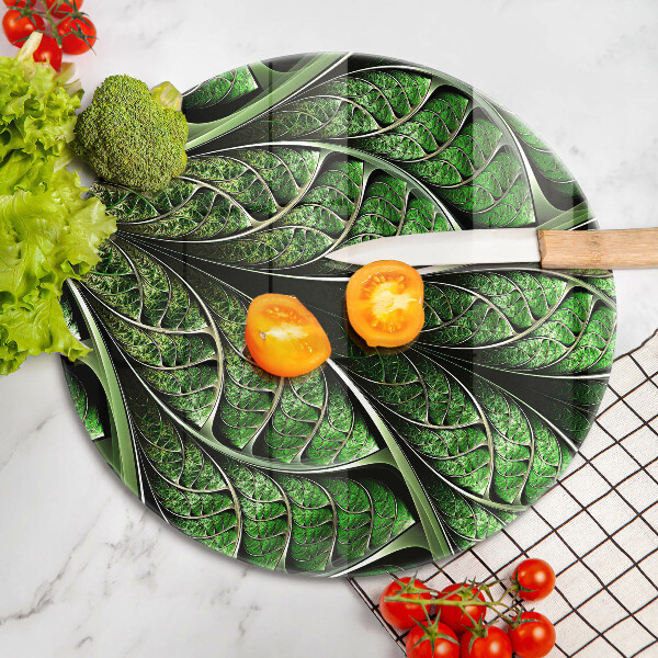 Skärbräda glas unik Bladvenstruktur