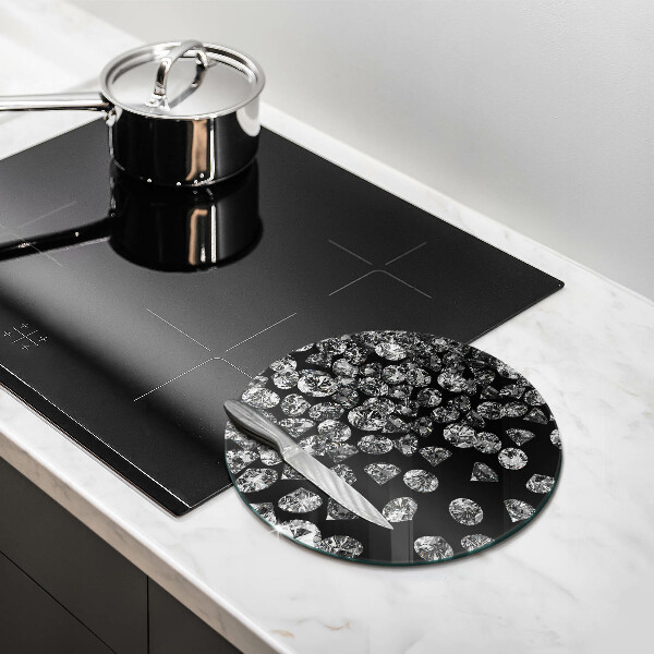 Skärbräda glas unik Diamanter diamanter