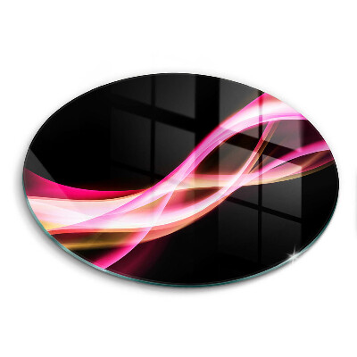 Skärbräda glas unik Abstrakt neon rök