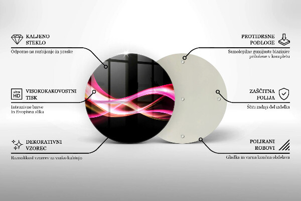 Skärbräda glas unik Abstrakt neon rök