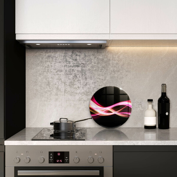 Skärbräda glas unik Abstrakt neon rök