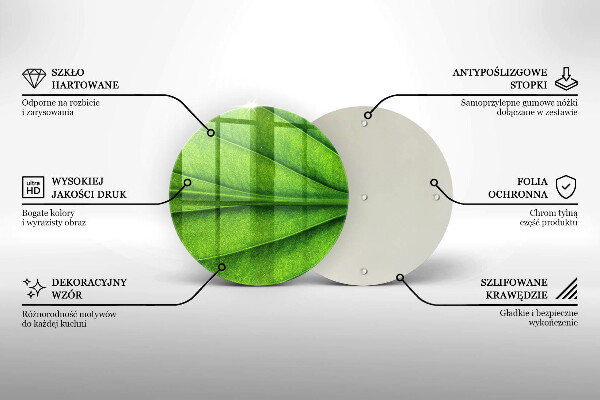 Skärbräda glas unik Natur ven blad