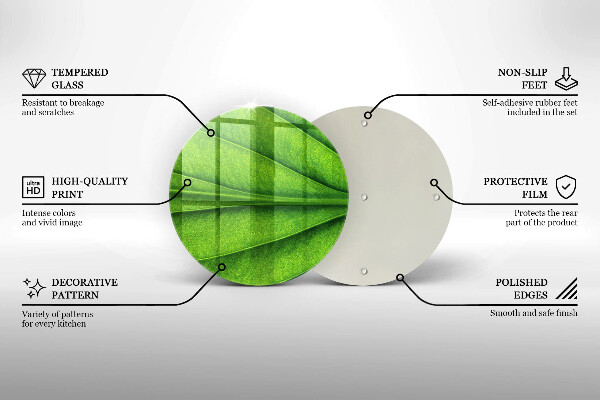 Skärbräda glas unik Natur ven blad