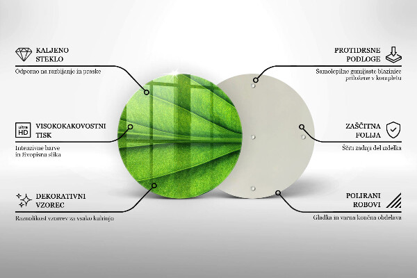 Skärbräda glas unik Natur ven blad