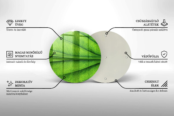 Skärbräda glas unik Natur ven blad