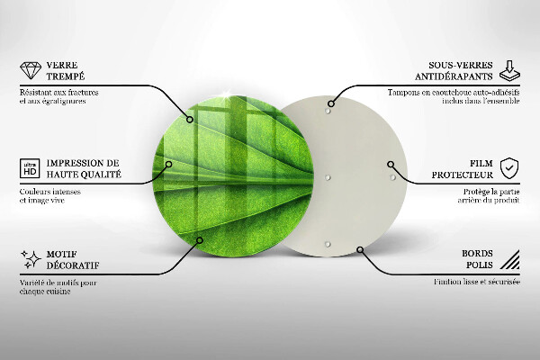 Skärbräda glas unik Natur ven blad