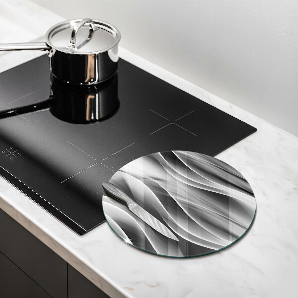 Skärbräda glas unik Abstrakta linjer av rök