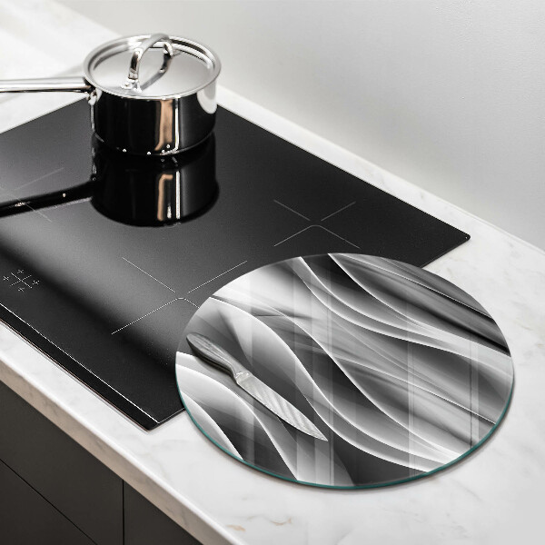 Skärbräda glas unik Abstrakta linjer av rök