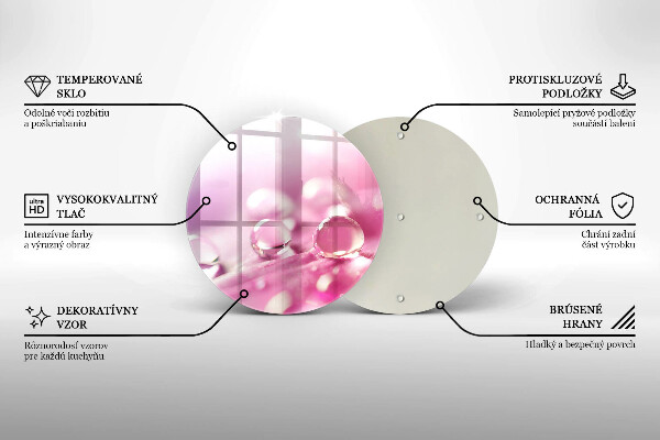 Skärbräda glas unik Dagg blomblad