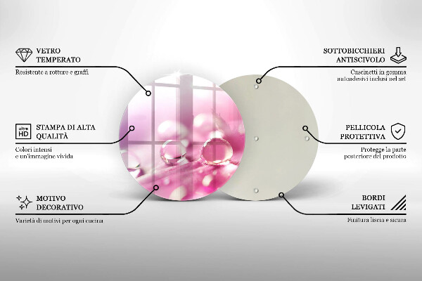 Skärbräda glas unik Dagg blomblad