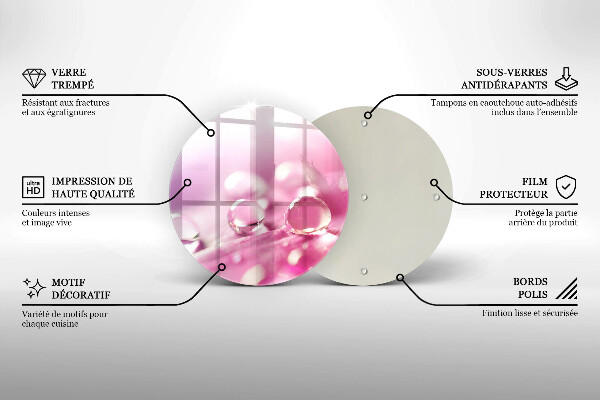 Skärbräda glas unik Dagg blomblad