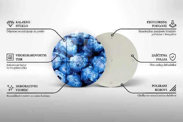 Skärbräda glas unik Saftiga blåbär