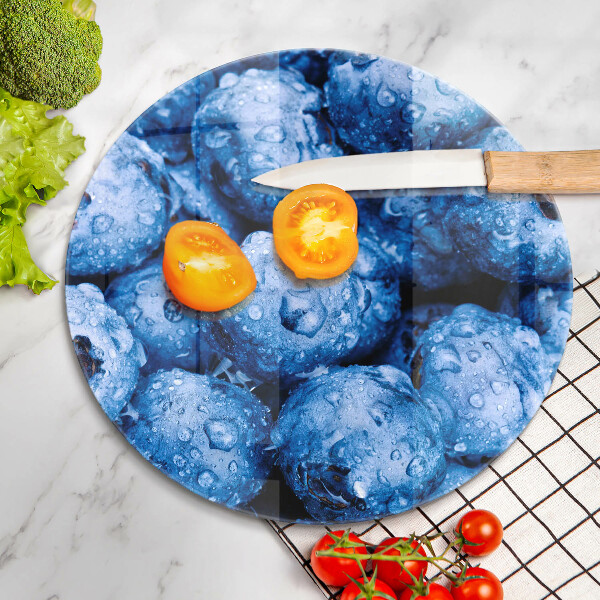 Skärbräda glas unik Saftiga blåbär